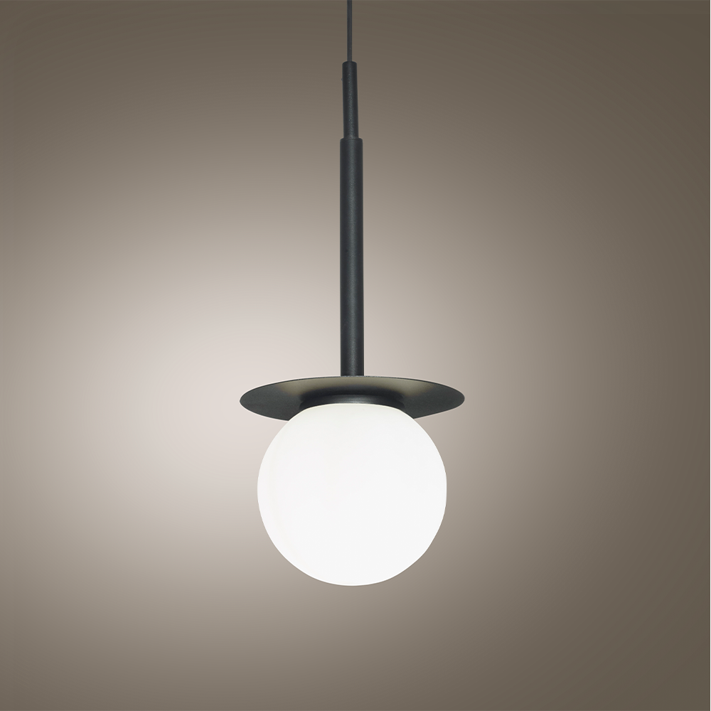 COLGANTE GIRARE DISCO 18 GLOBO 15cm NEGRO